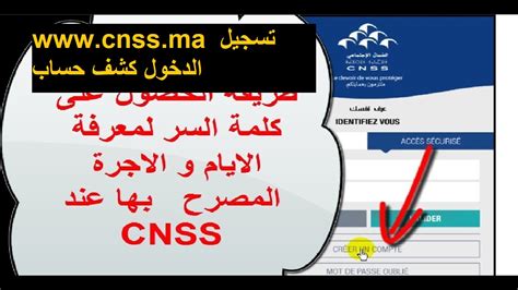 الحصول على كشف حساب cnss